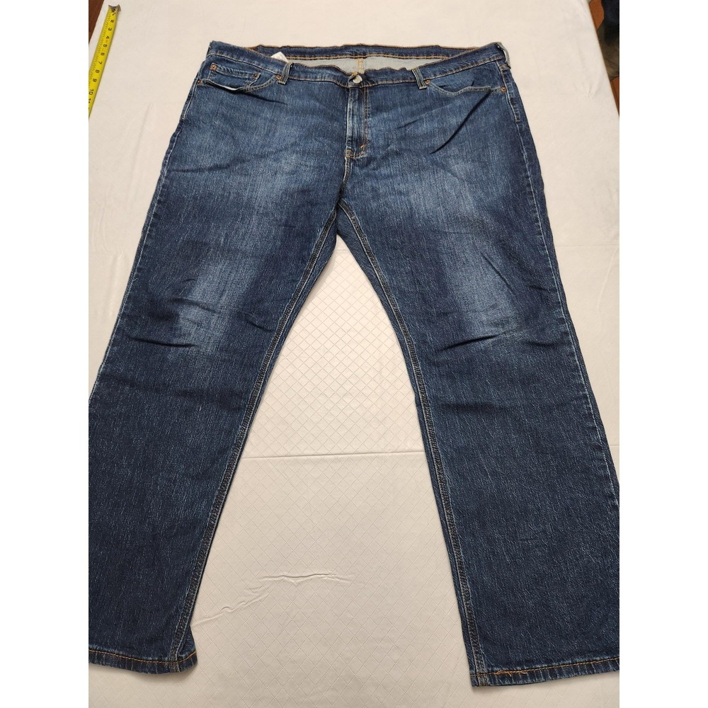 Levis 541 Jeans Mens 46x30 Blue Denim Athletic Taper Big & Tall Zip Fly